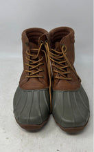 Load image into Gallery viewer, Sperry Mens Avenue STS23429 Brown Gray Lace-Up Duck Rain Boots Size 10.5
