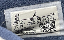 Load image into Gallery viewer, Nike Kids Air Jordan 6 Retro 384665-164 White Blue Lace-Up Sneaker Shoes Size 6Y
