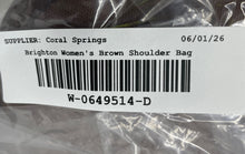 Load image into Gallery viewer, Brighton Womens Brown Leather Crocodile Print Charm Inner Pocket Crossbody Bag

