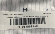 Load image into Gallery viewer, Tommy Hilfiger Kids White Printed Short Sleeve Collared Button-Up Shirt Size L
