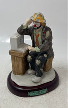 Load image into Gallery viewer, Flambro Porcelain Emmett Kelly Jr. Computer Whiz Clown Collectible Figurine
