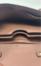 Load image into Gallery viewer, Michael Kors Womens Brown Leather Adjustable Strap Flap Over Lined Crossbody Bag
