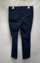 Load image into Gallery viewer, Loft Womens Blue Flat Front Button Detail Skinny Leg Ankle Pants Size 8
