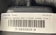 Load image into Gallery viewer, American Leather Mens Black Long Sleeve Motorcycle Full-Zip Bomber Jacket Size L
