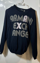 Load image into Gallery viewer, Armani Exchange Mens Blue Crew Neck Long Sleeve Pullover Sweater Size Medium
