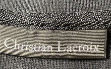 Load image into Gallery viewer, Christian Lacroix Mens Black Short Sleeve Ribbed 1/4 Zip Polo Shirt Size XXL

