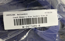 Load image into Gallery viewer, Coach Womens Piccadilly A6307 Blue Jelly Flat Thong Sandals Size US 8B EU 39
