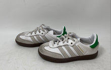 Load image into Gallery viewer, Adidas Kids Samba JP5112 White Green Low Top Slip-On Sneaker Shoes Size 7.5K

