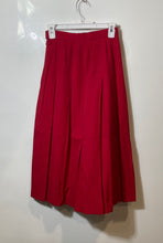 Load image into Gallery viewer, Talbots Petites Womens Red Wool Side Zipper Pleated Long Maxi Skirt Size 2P
