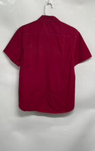 Load image into Gallery viewer, Guess Mens Red Slim Fit Short Sleeve Collared Button-Up Shirt Size Large
