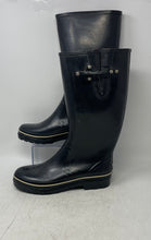 Load image into Gallery viewer, Kate Spade New York Womens Black Round Toe Knee High Rain Boots Size 9
