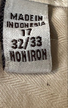 Load image into Gallery viewer, Joseph Abboud Mens Beige Cotton Non Iron Collared Dress Shirt Size 17 32/33
