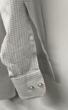 Load image into Gallery viewer, Calvin Klein Mens White Check Wrinkle Free Fresh Dress Shirt Size L 16-16.5
