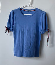Load image into Gallery viewer, Tommy Hilfiger Womens Blue Short Sleeve Crew Neck Pullover Blouse Top Size Small

