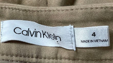Load image into Gallery viewer, Calvin Klein Womens Brown Pocket Flat Front Straight Leg Chino Pants Size 4
