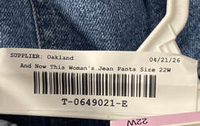 Load image into Gallery viewer, And Now This Womens Blue Denim Stretch Medium Wash Straight Leg Jeans Size 22W
