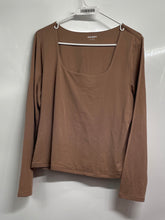 Load image into Gallery viewer, Old Navy Womens Brown Long Sleeve Square Neck Pullover T-Shirt Size XL
