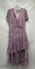 Load image into Gallery viewer, Karl Lagerfeld Paris Womens Multicolor Floral Ruffle A-Line Dress Size 10
