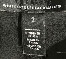 Load image into Gallery viewer, White House Black Market Womens Black Balloon Sleeve Side-Zip Blouse Top Size 2
