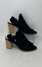 Load image into Gallery viewer, Cole Haan Womens Callista Black Peep Toe Block Heel Slingback Sandals Size 10B
