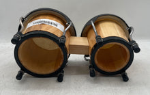 Load image into Gallery viewer, Rolling Stone Brown Black Wooden Beginners Bongo Drums Instrument Set
