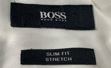 Load image into Gallery viewer, Hugo Boss Mens White Long Sleeve Slim Fit Stretch Dress Shirt Size 39-15 1/2

