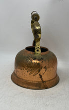 Load image into Gallery viewer, Vintage Cooper And Brass Collectible Tea Kettle Pot With Porcelain Handle
