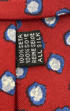 Load image into Gallery viewer, Valentino Mens Red Blue Printed Silk Adjustable Pointed Tie One Size
