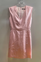 Load image into Gallery viewer, Zara Womens Pink Satin V-Neck Sleeveless Back Zip Short Mini Dress Size XS
