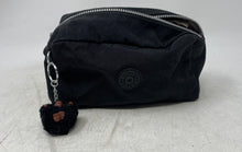 Load image into Gallery viewer, Kipling Womens Gleam Black Monkey Charm Zip Top Lined Cosmetic Makeup Bag
