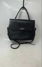 Load image into Gallery viewer, Luana Ferracuti Womens Black Leather Inner Pockets Top Handle Satchel Handbag

