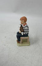 Load image into Gallery viewer, Gorham Porcelain Norman Rockwell Boy With Dog March 29 1952 Decor Figurine
