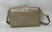 Load image into Gallery viewer, Calvin Klein Womens Golden Signature Embossed Adjustable Strap Crossbody Bag

