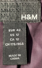 Load image into Gallery viewer, H&amp;M Womens Purple Velvet Notch Lapel Cap Sleeve One-Button Blazer Jacket Size 12
