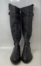 Load image into Gallery viewer, Charles David Womens Black Leather Side Zip Knee High Riding Boots Size 6

