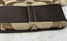 Load image into Gallery viewer, Coach Womens Beige Brown Signature Print Adjustable Strap Zip Top Crossbody Bag
