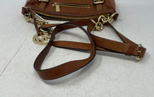 Load image into Gallery viewer, Michael Kors Womens Brown Leather Outer Pockets Charm Crossbody Handbag
