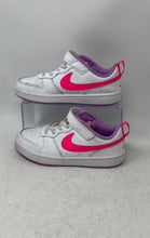 Load image into Gallery viewer, Nike Kids Court Borough Low 2 BQ5451-111 White Lavender Pink Sneaker Shoes Sz 2Y

