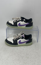 Load image into Gallery viewer, Nike Unisex Baby Air Jordan 1 Low OG Black White Purple Sneakers Shoes Size 10C
