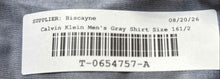 Load image into Gallery viewer, Calvin Klein Mens Gray Cotton Slim Fit Non-Iron Long Sleeve Dress Shirt Sz 16.5

