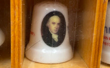 Load image into Gallery viewer, 42-Pieces U.S. Presidential Thimble Collection Housed In A Wooden Display Case
