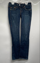 Load image into Gallery viewer, True Religion Womens Blue Denim Dark Wash Pockets Straight Leg Jeans Size 24

