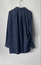 Load image into Gallery viewer, Michael Kors Mens Blue Plaid Print Big-Fit Stretch Dress Shirt Size 20
