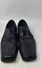 Load image into Gallery viewer, Stacy Adams Mens Black Snake Skin Embossed Leather Derby Dress Shoes Size 10.5M
