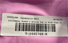 Load image into Gallery viewer, Lululemon Womens Pink Sleeveless Racerback Activewear Tank Top Size 10
