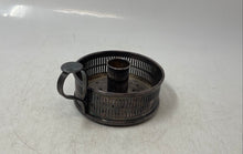 Load image into Gallery viewer, Silver-Tone Metal Footed Decorative Round Handle Candle Holder Collectible
