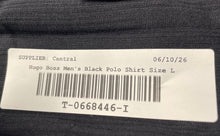 Load image into Gallery viewer, Hugo Boss Mens Black Cotton Short Sleeve Collared Regular Fit Polo Shirt Size L
