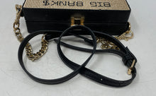 Load image into Gallery viewer, Aldo Womens Black Gold Ulauri Adjustable Chain Strap Crossbody Bag
