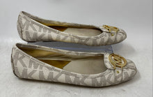 Load image into Gallery viewer, Michael Kors Womens Beige Signature Print Slip-On Ballet Flats Size 7.5M
