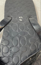Load image into Gallery viewer, Coach Womens Abbigail Black Monogram Slip-On Flip-Flop Sandals Size 9B
